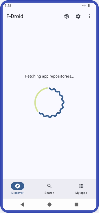 An open-source app store APK running on a cloud Android device